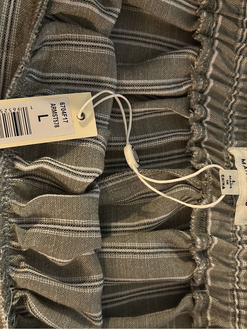 Max Studio Olive Green Striped Maxi Skirt - Picture 4 of 4